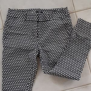 LOFT Marisa Skinny Dress Pants Pattern Stretch